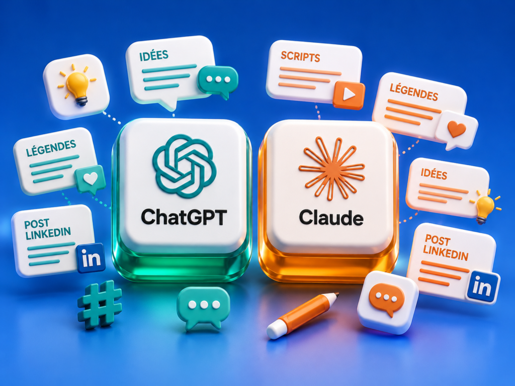 ChatGPT et Claude pour la rédaction de contenu sur les réseaux sociaux